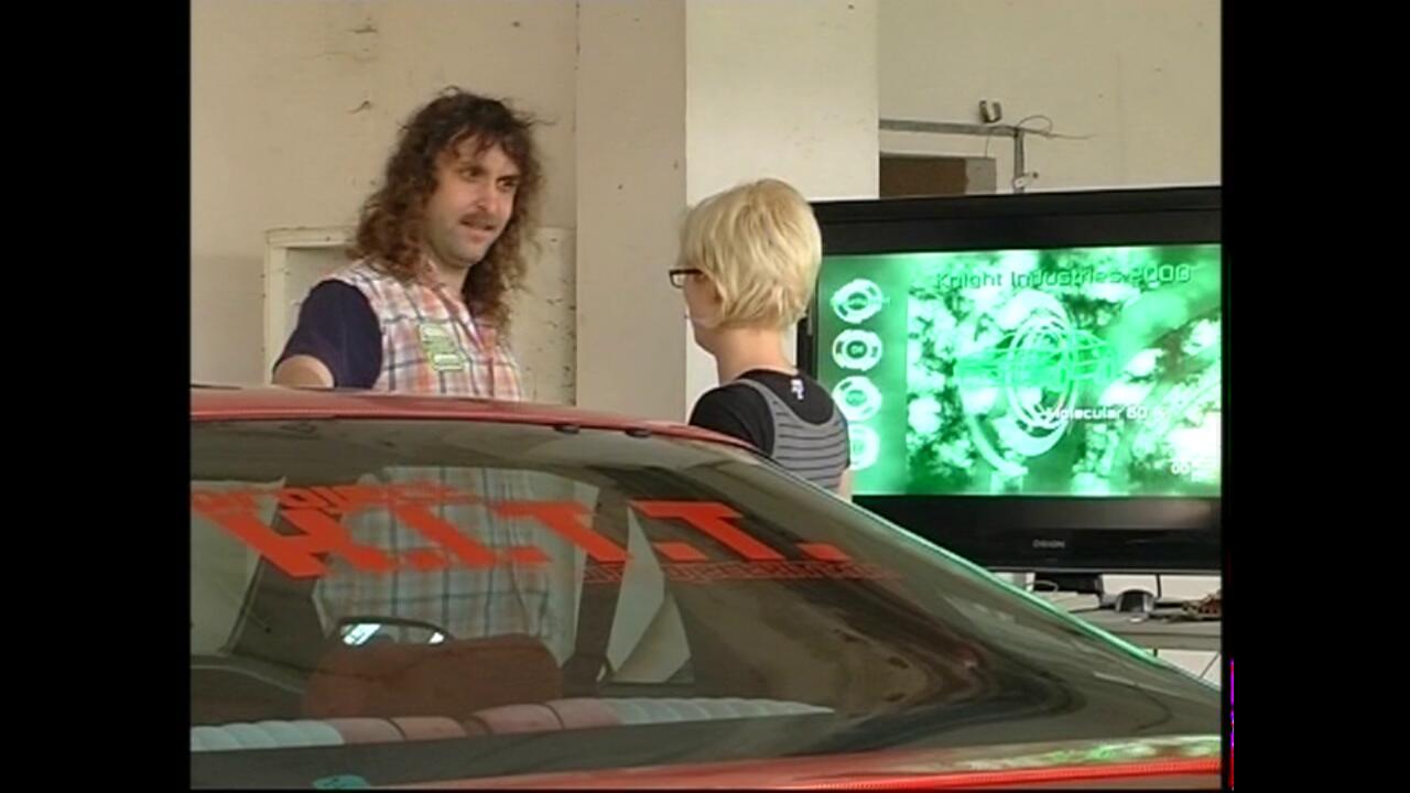 Gespräch am Filmset