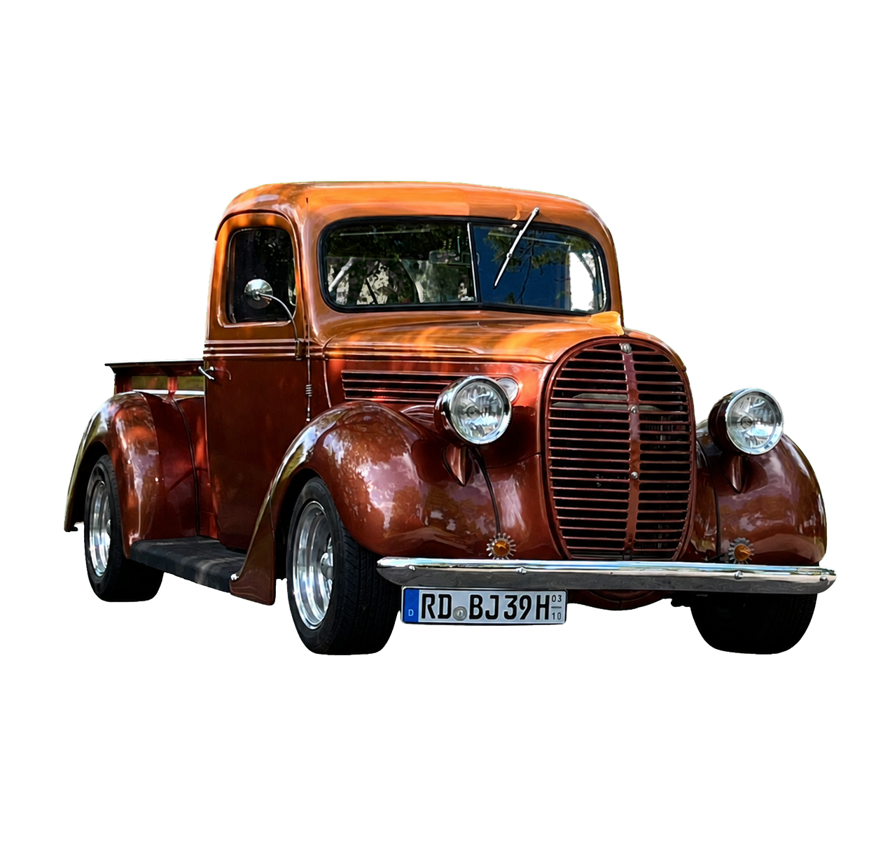 Kupferfarbener amerikanischer Oldtimer-Pickup